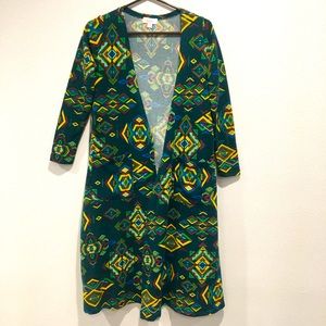 LuLaRoe Geometric Multi-Colored Knee Length Duster Size Small